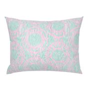 Scrolled Ringed Ikat Glacier Cherry Blossom