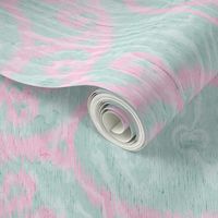 Scrolled Ringed Ikat Glacier Cherry Blossom