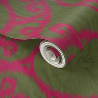 Scrolled Ringed Ikat Pesto Jazzy