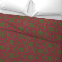 Scrolled Ringed Ikat Pesto Jazzy