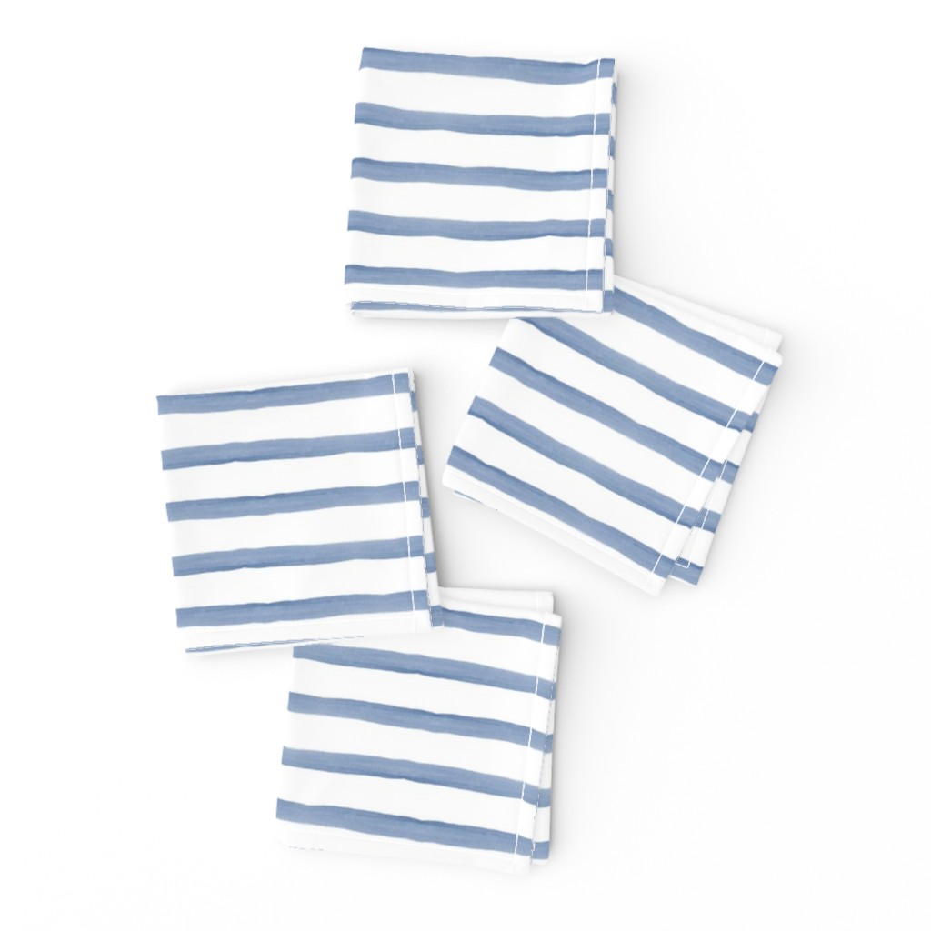 Blue Watercolor Stripes