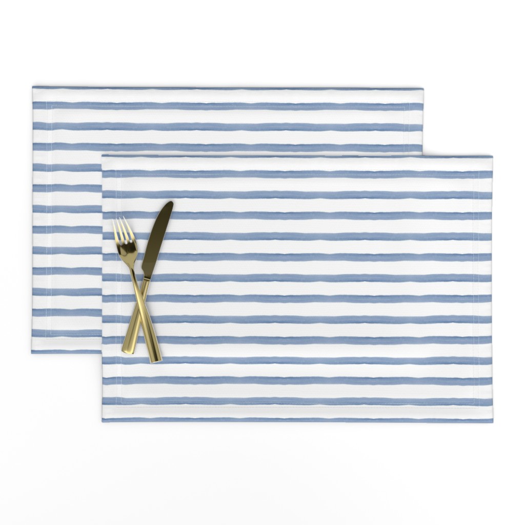 Blue Watercolor Stripes