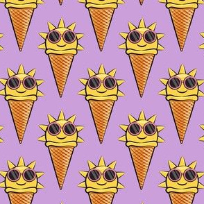 sunshine icecream cones (with glasses) purple