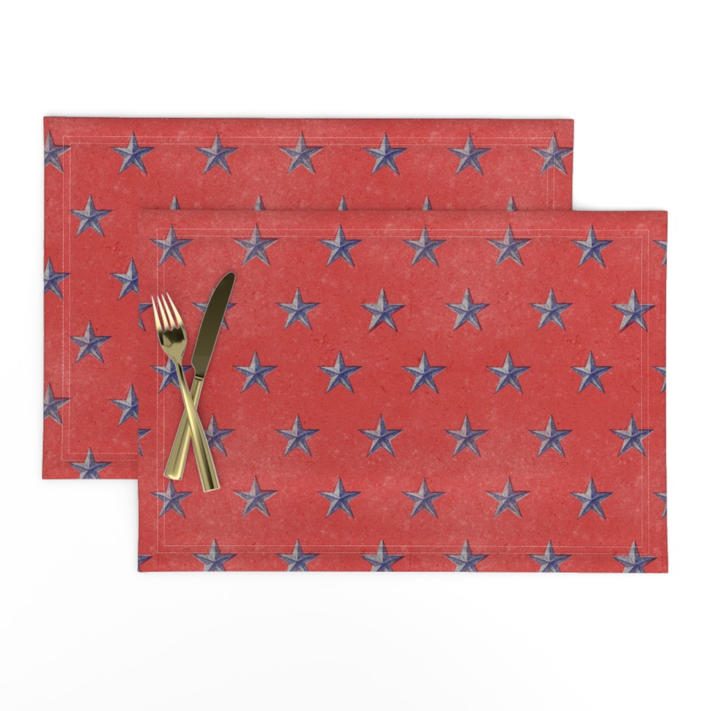 stars print red white and blue vintage