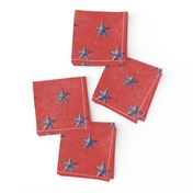 stars print red white and blue vintage