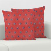 stars print red white and blue vintage