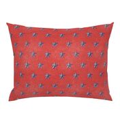 stars print red white and blue vintage