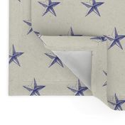 stars print blue engraved textured