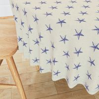 stars print blue engraved textured