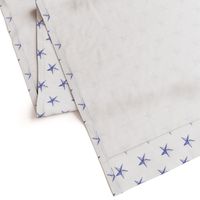 stars print blue engraved on white