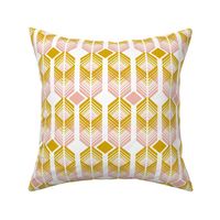 De-Lux - Mid Century Modern Geometric Blush & Goldenrod Yellow Regular Scale