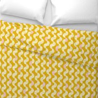 Chelsea - Goldenrod & Blush Retro Geometric