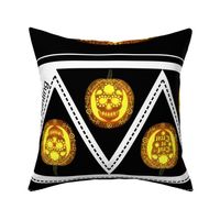 Skullie jack o' lantern pillow kit