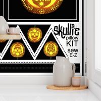 Skullie jack o' lantern pillow kit