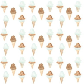 green ice cream cones mini