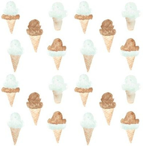 ice cream cones green