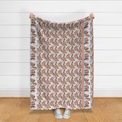 cute hedgehogs Izmaylova blanket w/border fabric 