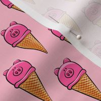 pig icecream cones on pink