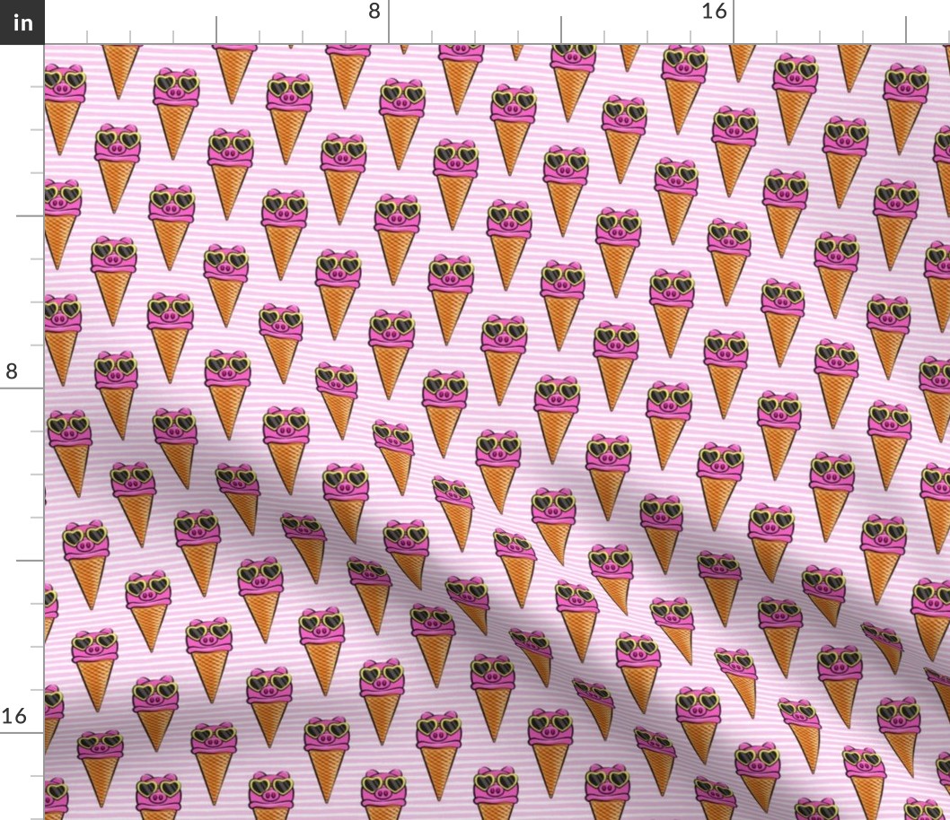 pig icecream cones (with glasses) light pink