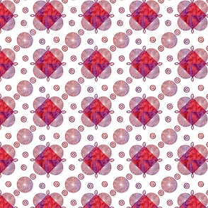 Abstract geometrical pattern with watercolor texture