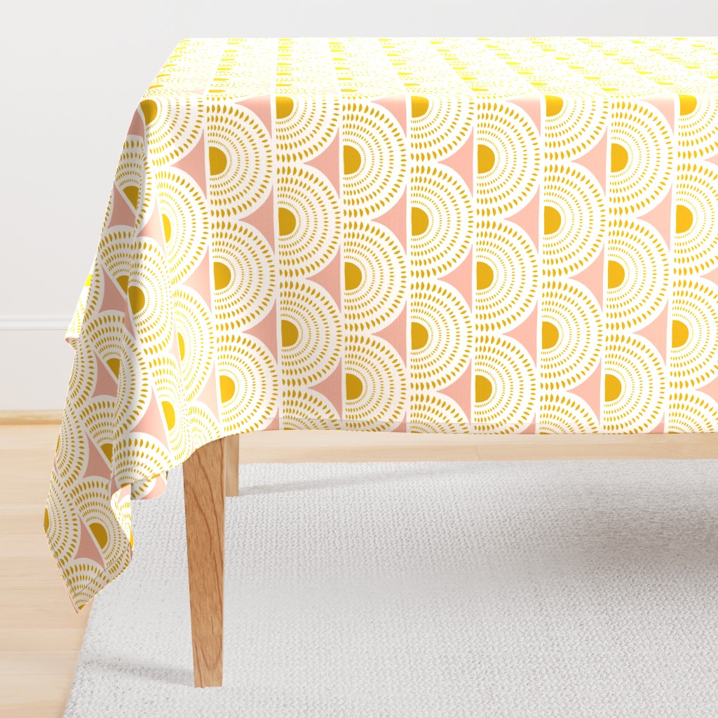 Aurora - Blush & Goldenrod Geometric Large Scale