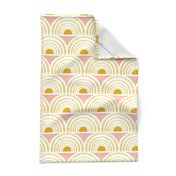 Aurora - Blush & Goldenrod Geometric Large Scale