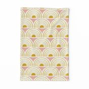 Aurora - Blush & Goldenrod Geometric Large Scale