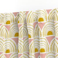 Aurora - Blush & Goldenrod Geometric Large Scale