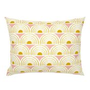 Aurora - Blush & Goldenrod Geometric Large Scale