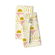 Aurora - Blush & Goldenrod Geometric Large Scale