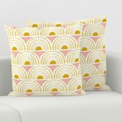 Aurora - Blush & Goldenrod Geometric Large Scale