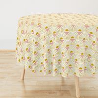 Aurora - Blush & Goldenrod Geometric Large Scale