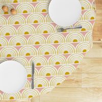 Aurora - Blush & Goldenrod Geometric Large Scale