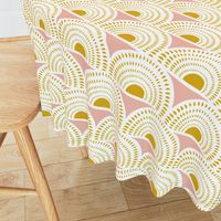 Aurora - Blush & Goldenrod Geometric Large Scale