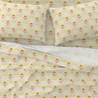 Aurora - Blush & Goldenrod Geometric Large Scale