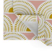 Aurora - Blush & Goldenrod Geometric Large Scale