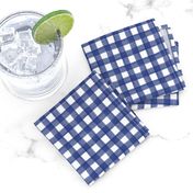 Navy Blue Watercolor Gingham