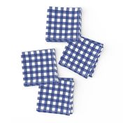 Navy Blue Watercolor Gingham