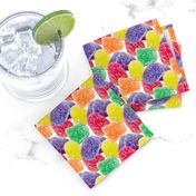 2 custom smaller rainbow colorful gum drops candy 