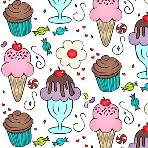 The 4 C's / Cookies, Cupcakes, Candy & Cones -ch-ed