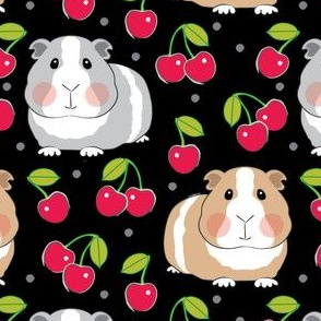 guinea-pigs-and-cherries-on-black