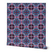 Red, White and Blue, Quatrefoil, small