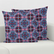 Red, White and Blue, Quatrefoil, small