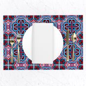 Red, White and Blue, Quatrefoil, small