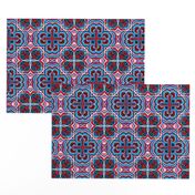 Red, White and Blue, Quatrefoil, small