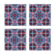 Red, White and Blue, Quatrefoil, small