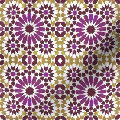 Moorish Moroccan Purple Stars