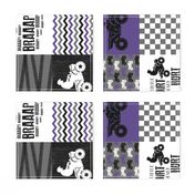 4 Wheel/ATV/A little Dirt Never Hurt - Wholecloth Cheater Quilt - purple