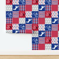 Football//Hustle Hit Never Quit - Bills - Wholecloth Cheater Quilt