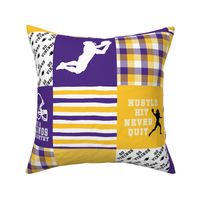 Football//Hustle Hit Never Quit - Vikings - Wholecloth Cheater Quilt